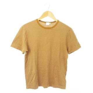 サンスペル(SUNSPEL)のサンスペル Tシャツ カットソー 半袖 ストレッチ ボーダー 総柄 M 茶(Tシャツ/カットソー(半袖/袖なし))