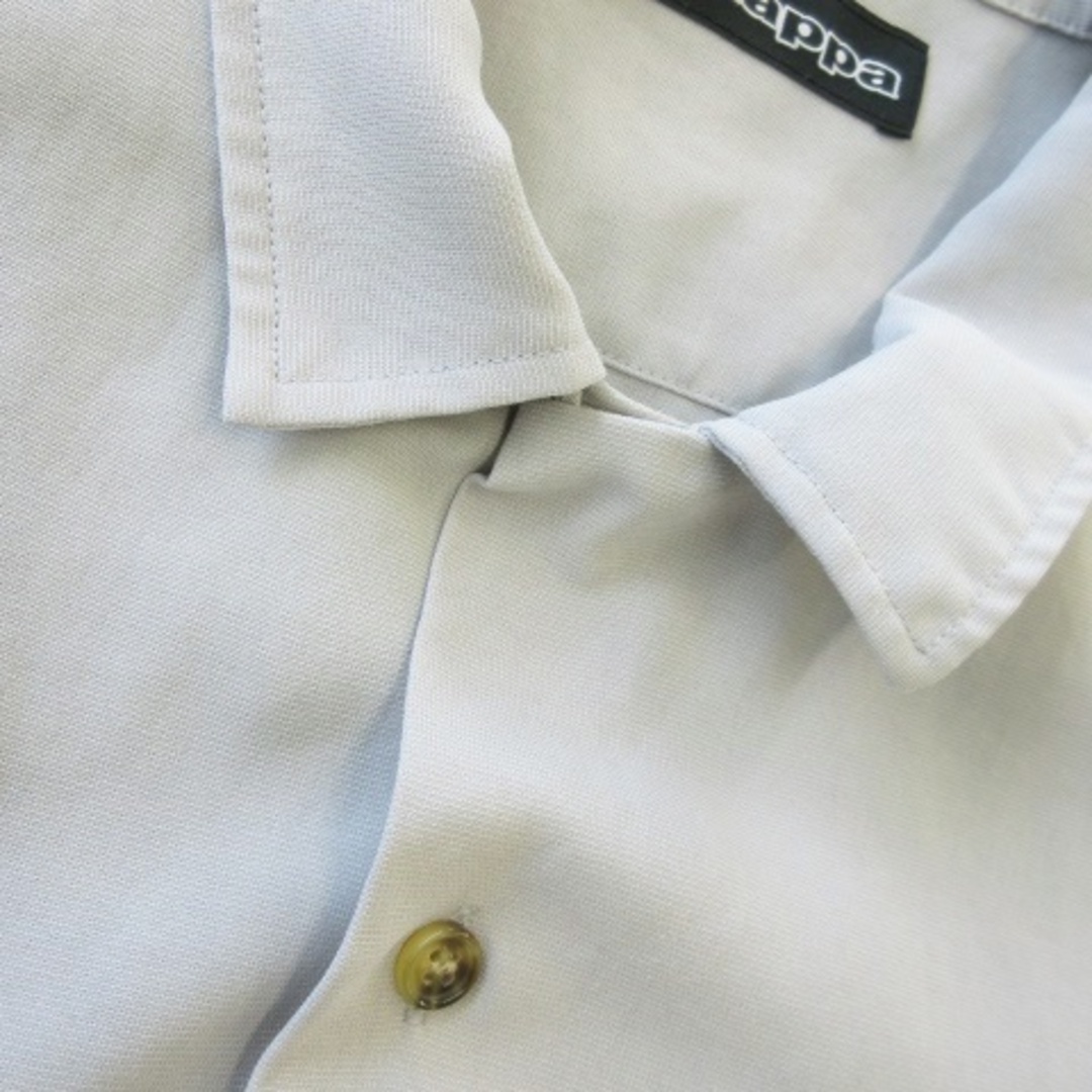 Kappa(カッパ)のカッパ シャツ 開襟 オープンカラー 半袖 ポケット ロゴ シャリ感 L グレー メンズのトップス(シャツ)の商品写真