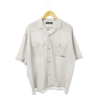 カッパ(Kappa)のカッパ シャツ 開襟 オープンカラー 半袖 ポケット ロゴ シャリ感 L グレー(シャツ)