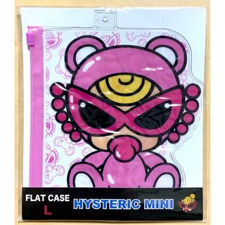 ヒステリックミニ(HYSTERIC MINI)のヒスミニ☆正規品☆新品☆スライダーポーチ☆L☆テディ☆フラットケース(その他)