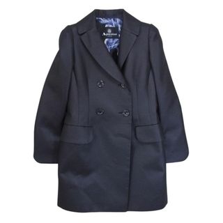 アクアスキュータム(AQUA SCUTUM)のAquascutum アクアスキュータム 123500-39 裏地総柄 ダブル ジャケット ミディアム トレンチコート ダークネイビー系 サイズ表記無【中古】(その他)