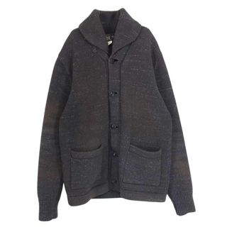 ダブルアールエル(RRL)のRRL ダブルアールエル ショールカラー コットンニット カーディガン グレー系 XL【中古】(カーディガン)