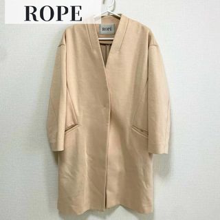 ロペ(ROPE’)のROPE ノーカラー コート M スプリング コート ピンク 春色 大きいサイズ(スプリングコート)