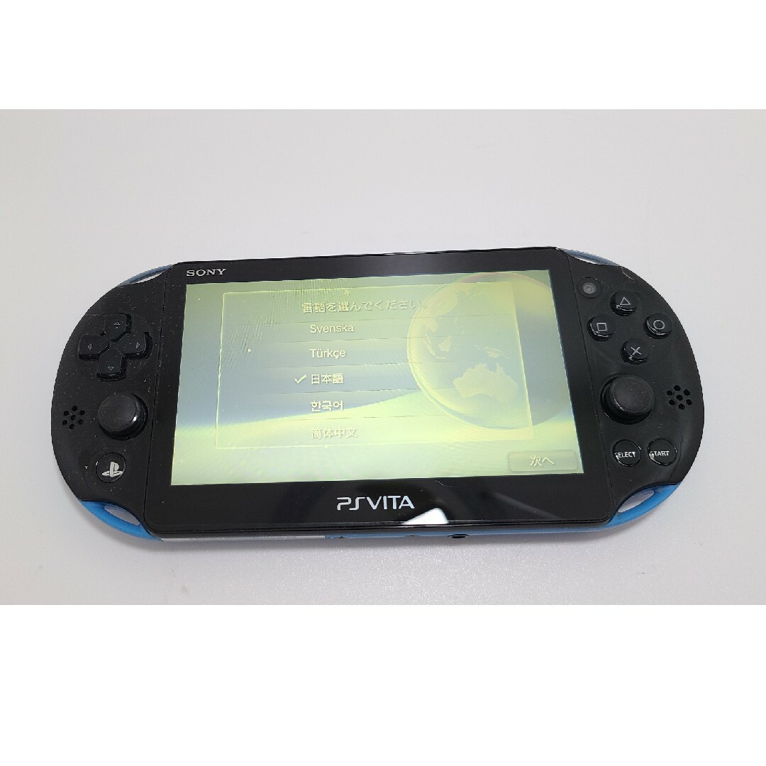 PlayStation Vita(プレイステーションヴィータ)のPlaystation Vita PCH2000 ブルーブラック エンタメ/ホビーのゲームソフト/ゲーム機本体(携帯用ゲーム機本体)の商品写真