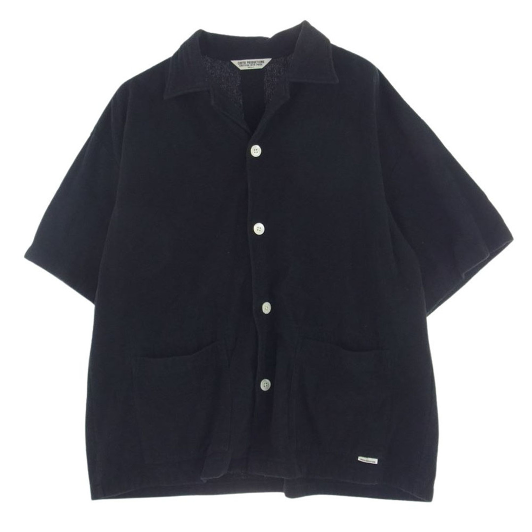 COOTIE(クーティー)のCOOTIE クーティー 半袖シャツ CTE-22S407 Pile Open Collar S/S Shirt 今治 パイル オープンカラー 半袖 シャツ ブラック系 S【中古】 メンズのトップス(シャツ)の商品写真