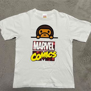 アベイシングエイプ(A BATHING APE)のAPE BAPE KAWS MARVEL COMICS CAMO tシャツ　L(Tシャツ/カットソー(半袖/袖なし))