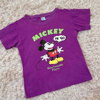 ディズニー(Disney)の今週限定 希少 レア Disney ミッキー パープル Tシャツ トップス(Tシャツ(半袖/袖なし))