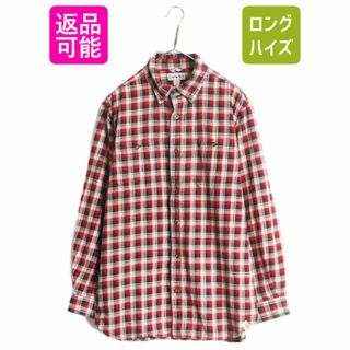 US企画 カーハート ボタンダウン フランネル シャツ メンズ L / Carhartt ネルシャツ チェック ネル 長袖シャツ ワーク 廃盤 マルチカラー(シャツ)