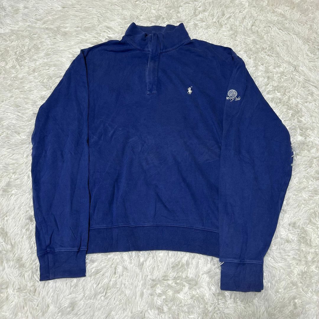 Denim & Supply Ralph Lauren(デニムアンドサプライラルフローレン)の【US古着】ラルフ ローレン スウェット L ブルー ハーフジップ ✓3738 メンズのトップス(スウェット)の商品写真