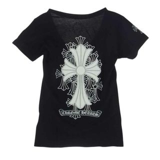 クロムハーツ(Chrome Hearts)のCHROME HEARTS クロムハーツ（原本無） Ｔシャツ セメタリークロス バック プリント Vネック 半袖 Tシャツ ブラック ブラック系 M【中古】(シャツ/ブラウス(半袖/袖なし))