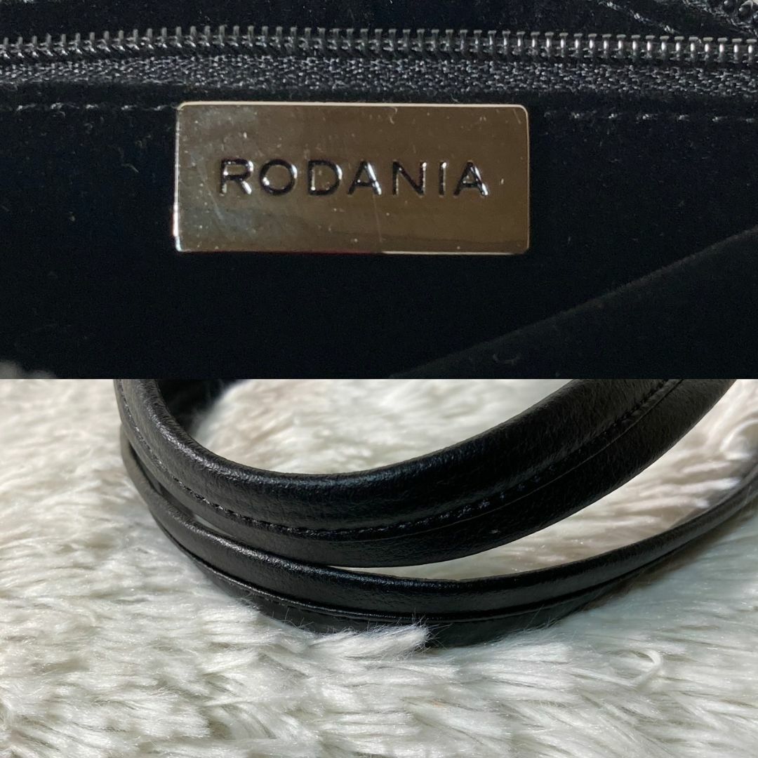 RODANIA(ロダニア)の極美品 RODANIA クロコダイル レザー 背ワニ バンドバッグ 肩掛け可 レディースのバッグ(ハンドバッグ)の商品写真