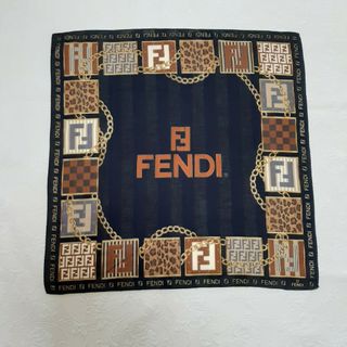 フェンディ(FENDI)の#FENDI／特大判(糊落の為1度洗済)&大判(1度のみ使用)2枚セット極美品(ハンカチ)