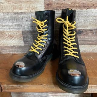 ドクターマーチン(Dr.Martens)のドクターマーチン　スチールトゥ　10ホールブーツ　ブラック　UK7(ブーツ)