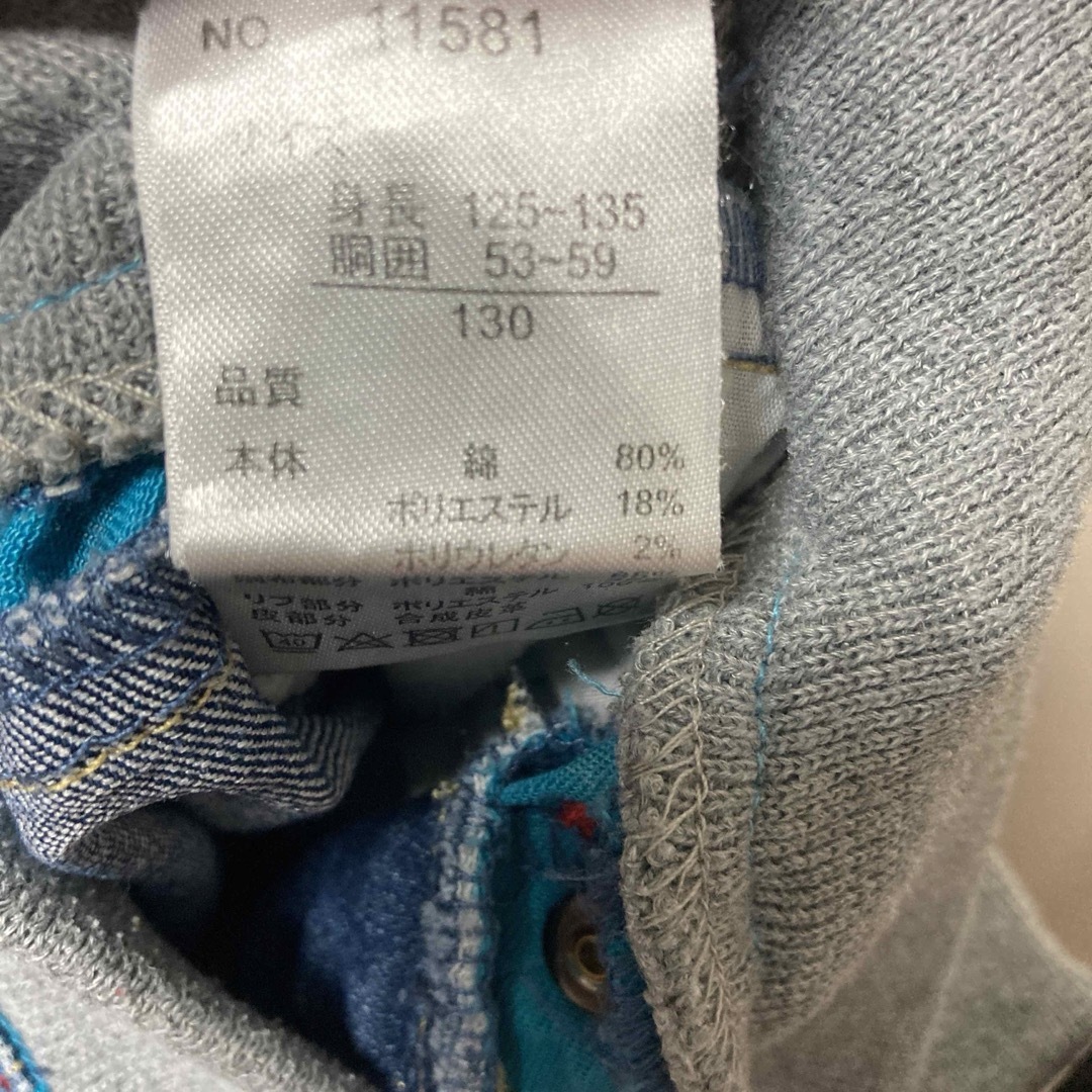 しまむら(シマムラ)の半袖Tシャツ 2枚　デニム ハーフパンツ 1枚  130   ３点セット キッズ/ベビー/マタニティのキッズ服男の子用(90cm~)(Tシャツ/カットソー)の商品写真