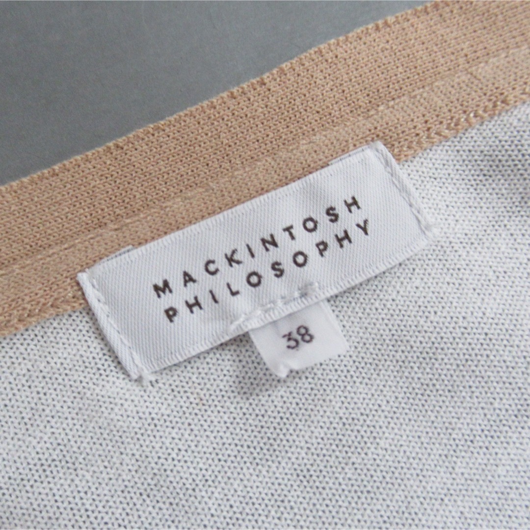 MACKINTOSH PHILOSOPHY(マッキントッシュフィロソフィー)のMACKINTOSH PHILOSOPHY ボーダー ニット カーディガン 38 レディースのトップス(カーディガン)の商品写真