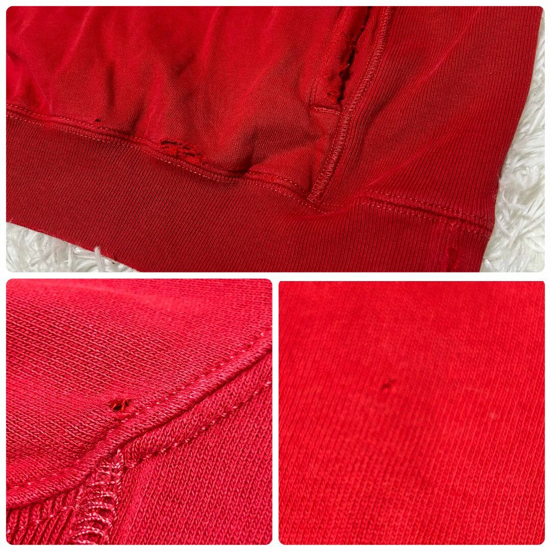 POLO RALPH LAUREN(ポロラルフローレン)の【US古着】ポロラルフローレン スウェット L ハーフジップ レッド ✓3718 メンズのトップス(スウェット)の商品写真