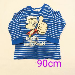 エイチアンドエイチ(H&H)の【90cm】Ｈ＆Ｍ　ポパイボーダーロンT(Tシャツ/カットソー)