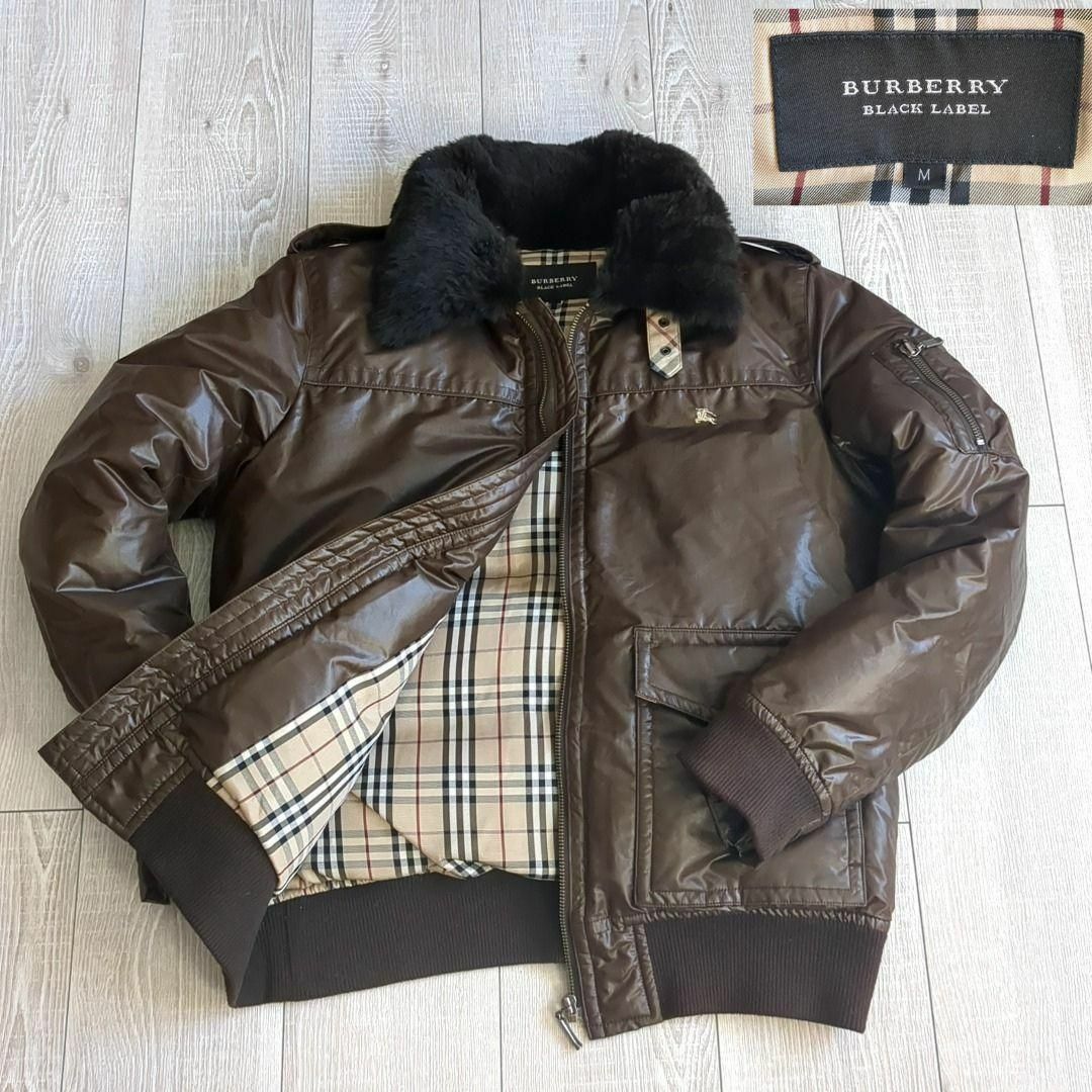 BURBERRY(バーバリー)のBURBERRY BLACK LABEL ダウンジャケット M ダークブラウン メンズのジャケット/アウター(ダウンジャケット)の商品写真