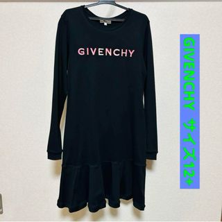 GIVENCHY - 美品 ジバンシー 長袖ワンピース 12＋ ブラック GIVENCHYの