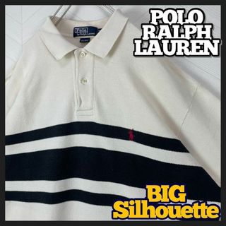 ポロラルフローレン(POLO RALPH LAUREN)のポロ ラルフローレン ポロシャツ 長袖 ツートン オーバーサイズ USA古着(ポロシャツ)