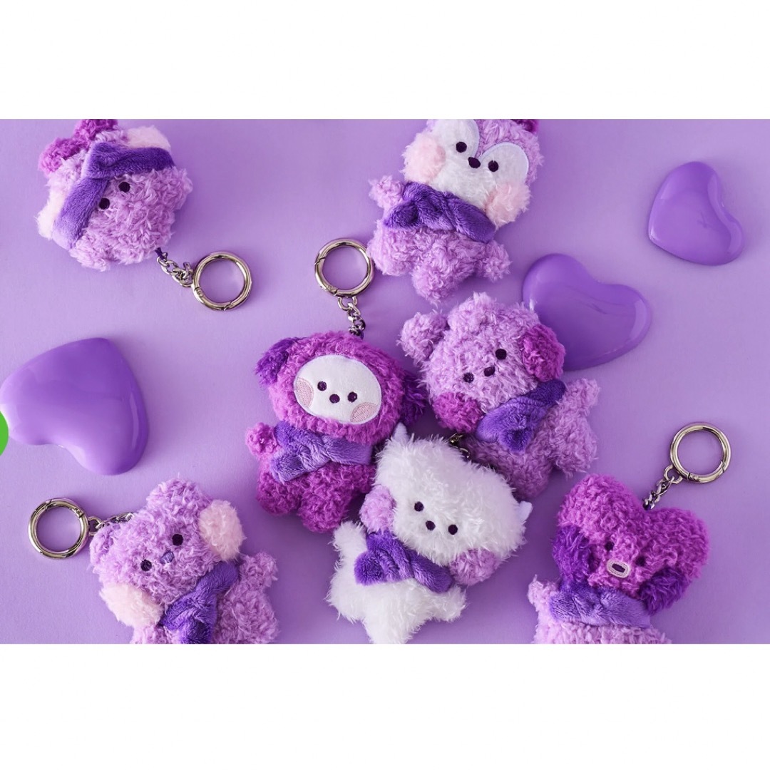 BT21(ビーティーイシビル)のBT21 Purple of Wish Edition キーリング　COOKY エンタメ/ホビーのおもちゃ/ぬいぐるみ(キャラクターグッズ)の商品写真