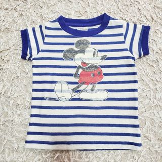 デニムダンガリー(DENIM DUNGAREE)のDD×MickeyコラボTシャツ　90cm(Tシャツ/カットソー)