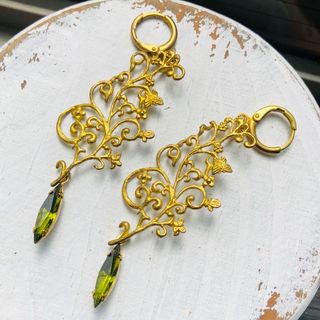 アッシュペーフランス(H.P.FRANCE)のVintage brass earring (ピアス)