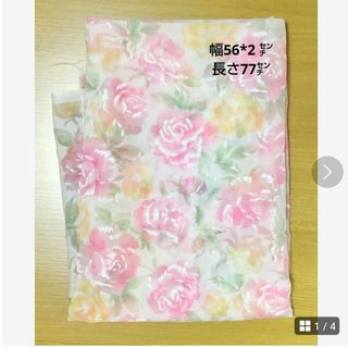 生地　薔薇　花柄　オーガンジー風　ガーゼ　薄手　透ける(生地/糸)