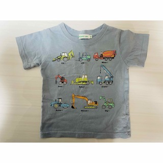 コドモビームス(こども ビームス)のBEAMS mini  ビームスミニ　働く車Tシャツ　90㎝　水色(Tシャツ/カットソー)