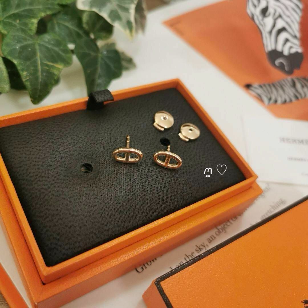 HERMES エルメス シェーヌダンクルピアスTPM Ꮶ18ピンクゴールド HERMES エルメス シェーヌダンクルピアスTPM Ꮶ18ピンクゴールド