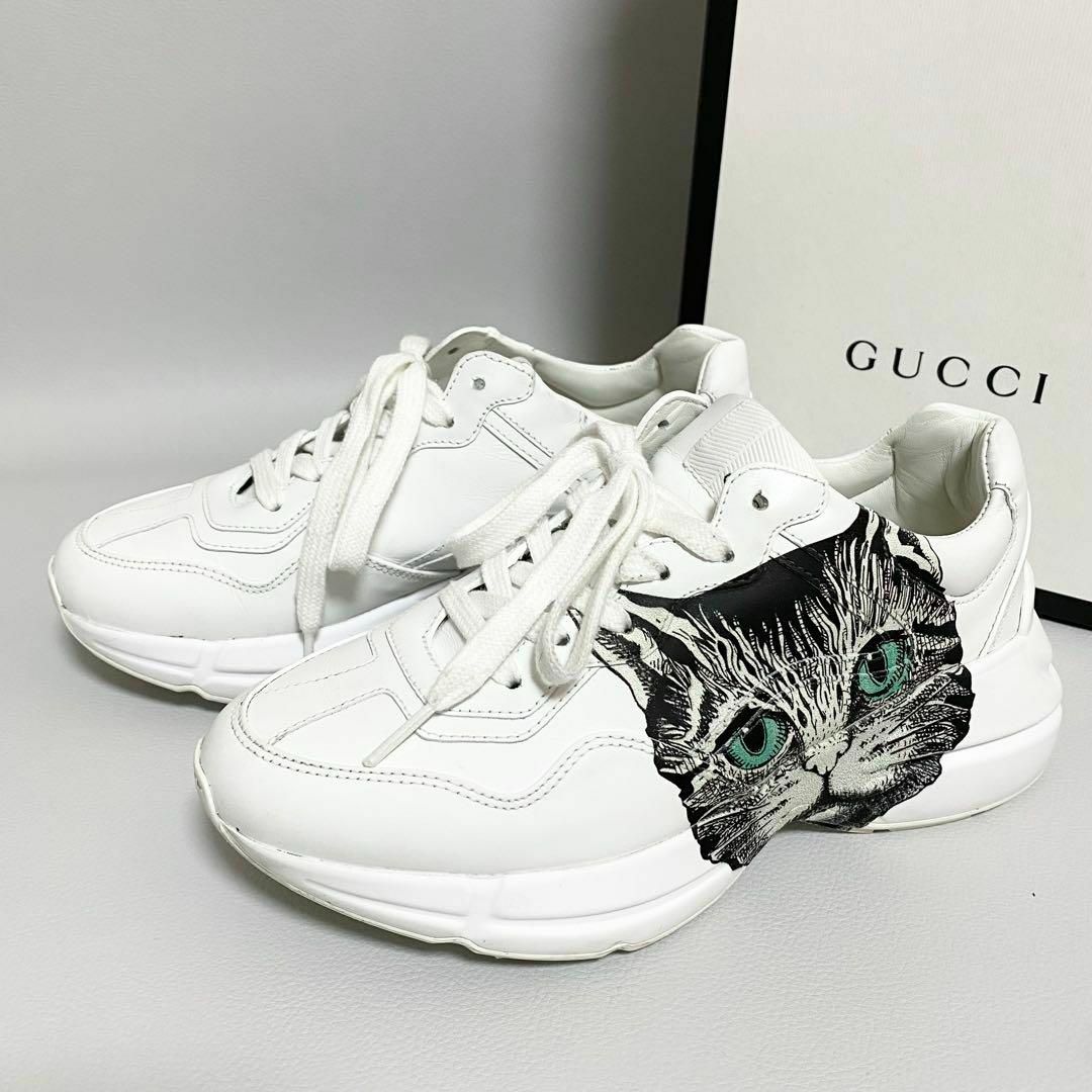 Gucci(グッチ)のGUCCI / ライトン スニーカー ホワイト ミスティックキャット レディースの靴/シューズ(スニーカー)の商品写真