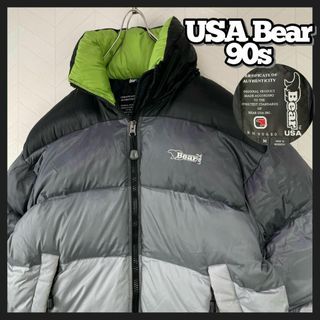 ベアー(Bear USA)の入手困難 90s Bear USA ダウンジャケット グラデーション 超肉厚 緑(ダウンジャケット)