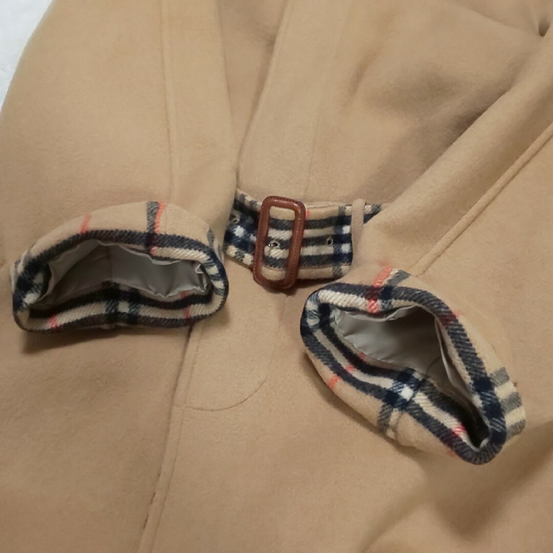 BURBERRY(バーバリー)の極美品 Burberrys ラムウール ベルト付ステンカラーコート ノバチェック メンズのジャケット/アウター(ステンカラーコート)の商品写真