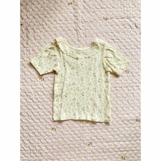 テータテート(tete a tete)のtete a tete 花柄バックリボンTシャツ(90)(Tシャツ/カットソー)