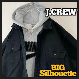 ジェイクルー(J.Crew)のUSA古着 J.CREW シャツ ジャケット ブラック XXL オーバーサイズ(シャツ)