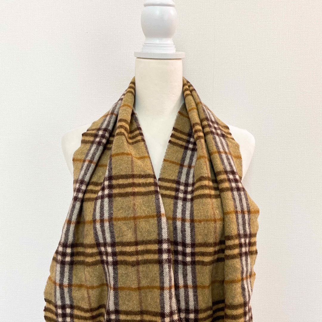 BURBERRY(バーバリー)のBurberrys バーバリーズ　マフラー　ストール　ノバチェック　ウール　緑色 レディースのファッション小物(マフラー/ショール)の商品写真