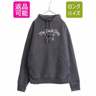 00s The Black Dog ドッグ 刺繍 ハイネック スウェット メンズ レディース XXL / オールド ヘビーウェイト 犬 裏起毛 厚手 大きいサイズ 紺(スウェット)