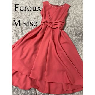 Feroux - 【美品】フェルゥ　ノースリーブワンピース　ドレスワンピ　M 結婚式　お食事会