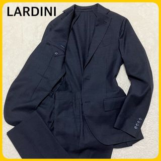 ラルディーニ(LARDINI)のLARDINI セットアップ スーツ 段返り 3B 紺 黒 42 ラルディーニ(セットアップ)