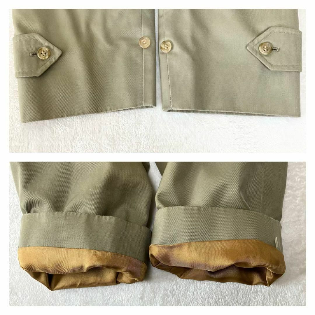 バーバリー　ステンカラーコート　ロング丈　ライナー　ノバチェック　カーキ　 L メンズのジャケット/アウター(ステンカラーコート)の商品写真