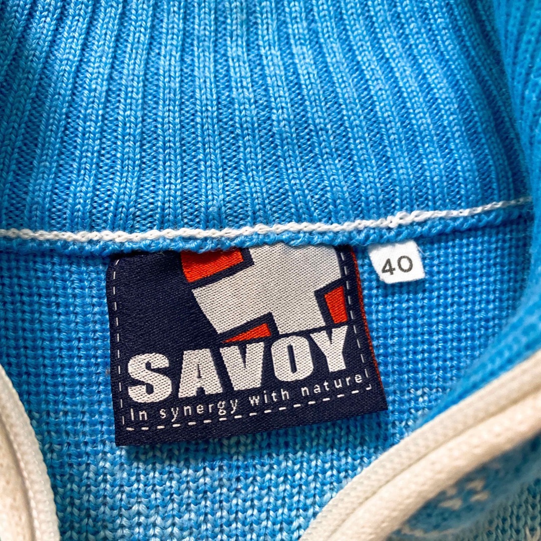 SAVOY(サボイ)のUS古着　ニット　セーター　ハーフジップ　ノルディック　フェアアイル　男女兼用 メンズのトップス(ニット/セーター)の商品写真