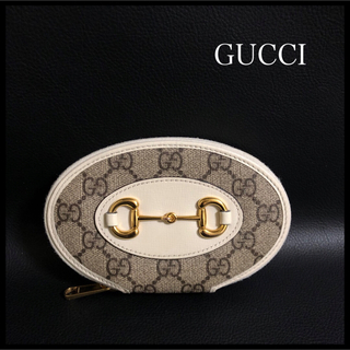 Gucci - 【美品】GUCCI グレー　ホースビット　コインケース　GGスプリーム　小物入れ