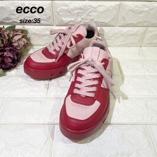 エコー(ECCO)のecco エコー GTXローカットスニーカー ゴアテックス レッド35(スニーカー)