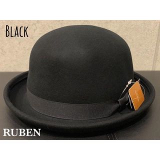 ルーベン(Ruben)の送料込 新品 ルーベン ポケッタブル フェルト ボーラーハット サイズ調整 bk(ハット)