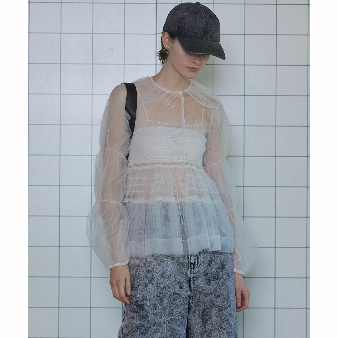 MAISON SPECIAL(メゾンスペシャル)の完売色 MAISON SPECIAL Tulle Camisole Bolero レディースのトップス(シャツ/ブラウス(長袖/七分))の商品写真