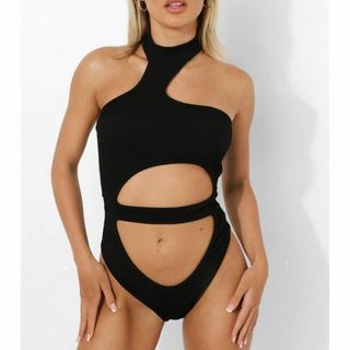 エイソス(asos)の英国インポート♡ワンピース水着 ブラック UK16 セクシー ウエストオープン(水着)