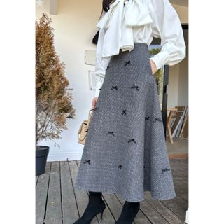 バースデーバッシュ(BIRTHDAY BASH)のBIRTHDAY BASH TWEED RIBBON SKIRT スカート(ロングスカート)