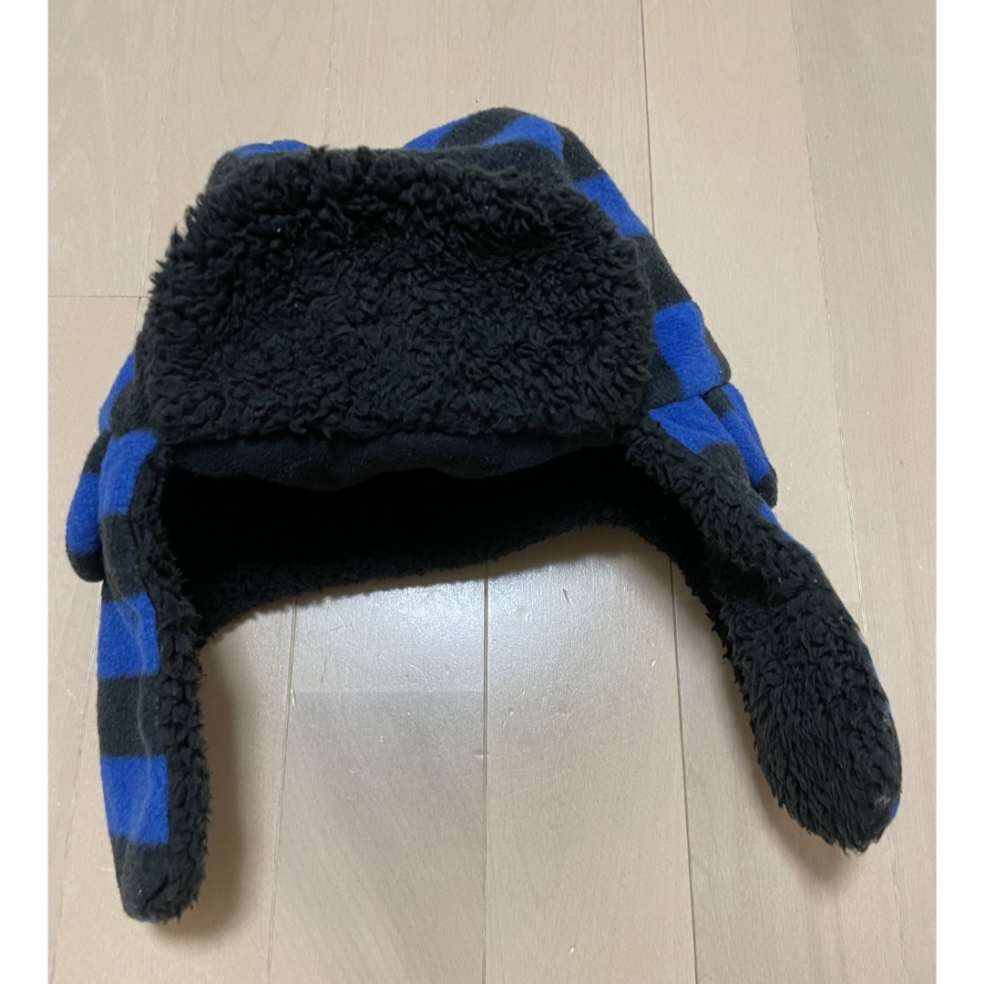 ギャップ キッズ ニット帽 青 黒 ボーダー 52-54㎝ キッズ/ベビー/マタニティのこども用ファッション小物(帽子)の商品写真