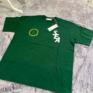 ウィンダンシー(WIND AND SEA)のウィンダンシー WIND AND SEA 新品 L ロゴ Tシャツ グリーン(Tシャツ/カットソー(半袖/袖なし))