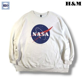 エイチアンドエム(H&M)のH&M NASAスウェット トレーナー ホワイト XL 178(スウェット)